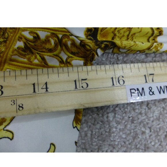 NWOT Long Sleeve Button-Up Glam Gold Chain Top (Size S) - Picture 8 of 10